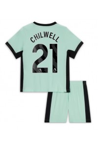 Chelsea Ben Chilwell #21 Jalkapallovaatteet Lasten Kolmas peliasu 2023-24 Lyhythihainen (+ Lyhyet housut)